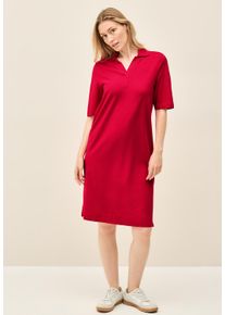 Cecil Damen Sommerkleidglazed apple rot, casual, Gr. M, unifarben, Web, Stoff, 48% Baumwolle, 48% Modal, 4% Elasthan, Kleider, soft und trageangenehm