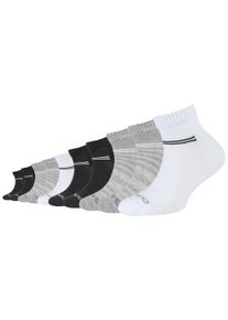 Camano Kinder Kurzsocken "mesh ventilation", Gr. 27, schwarz, Baumwollmischung, gestreift, Socken, mit extra dicken Bündchen