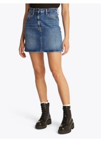 Tommy Jeans Damen Jeansrock "MOM SKIRT BI0134", blau, casual, Gr. 31, unifarben, Denim/Jeans, Obermaterial: 99% Baumwolle, 1% Elasthan, Röcke, mit
