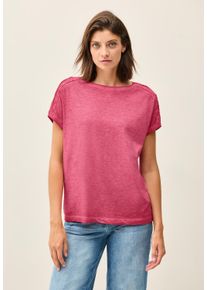 Cecil Damen T-Shirtglazed apple rot, casual, Gr. XL, unifarben, Web, 100% Baumwolle, Shirts, aus reiner Baumwolle