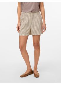 Véro Moda VERO MODA Damen Shorts "VMJESMILO HW SHORTS WVN GA NOOS"silber lining stripes:anja obsidian, casual, Gr. XL, gestreift, Web, Obermaterial: 55%