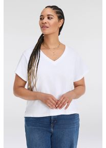 LEVI'S® PLUS LEVI'S PLUS Damen V-Shirt "PL BOXY TANK", weiß, casual, Gr. XXL, Jersey, Obermaterial: 100% Baumwolle, Shirts