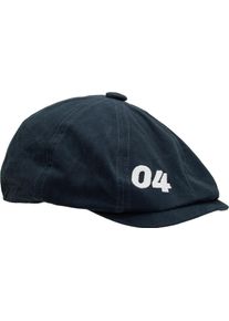 Chillouts Damen Schiebermütze "Dartford Hat", blau, casual, Gr. S, unifarben, Baumwolle, Mützen, mit Zahlenstickerei-Detail