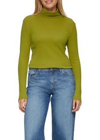 s.Oliver Damen Rollkragenshirt, grün, casual, Gr. 46, unifarben, Web, Obermaterial: 100% Baumwolle, Shirts, in Ripp-Optik
