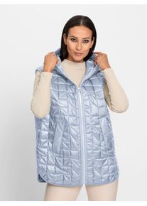 Heine Damen Steppweste, blau, Gr. 44, unifarben, 55% Polyester, 45% Polyamid, Wattierung:100% Polyester, Westen