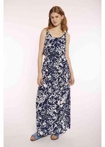Haily's HAILY’S Damen Maxikleid "LG V DR Do44ris"7628 navy flower, feminin, Gr. XS, gemustert, Web, Obermaterial: 100% Viskose, Kleider