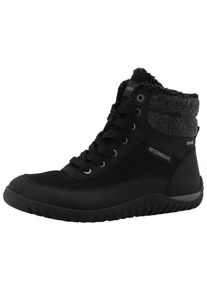 Romika Damen Winterboots, Gr. 36, schwarz, Textil, Lederimitat, unifarben, sportlich, Schuhe, Keilabsatz, Schürboots, Outdoorschuh mit Filzkragen