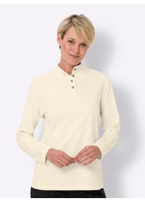 Classic Basics Damen Stehkragenshirt "Shirt", beige, Gr. 50, unifarben, 100% Baumwolle, Shirts