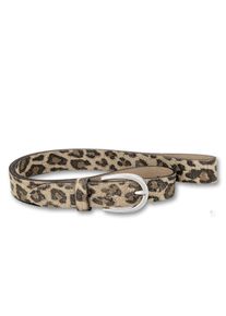 Bernd Götz BERND GÖTZ Damen Ledergürtel, beige, modisch, Gr. 105, animal-print, bedruckt, mehrfarbig, Rindsleder, Gürtel, mit Animalprint