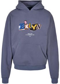 Herren Kapuzensweatshirt "Upscale by Mister Tee Herren BRKLYN Hoodie", blau, Gr. XXL, UPSCALE BY MISTER TEE, unifarben, 100% Baumwolle, Sweatshirts