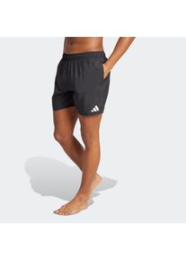 Herren Badeshorts "ESS SH 5IN", schwarz-weiß, sportlich, Gr. L, adidas Performance, Obermaterial: 100% Polyester, Badehosen