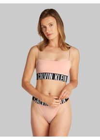 Damen Bralette "UNLINED BRALETTE", Calvin Klein Underwear, Gr. S, orange, Obermaterial: 82% Polyamid, 18% Elasthan, Basic, BHs, mit großem Logo