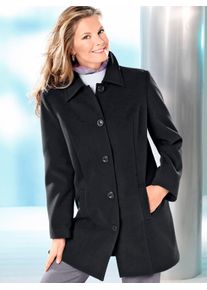 Classic Basics Damen Kurzmantel, schwarz, Basic, Gr. 44, 87% Polyester, 12% Viskose, 1% Elasthan, Mäntel