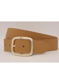 AnnaMatoni Damen Ledergürtel, braun, casual, Gr. 110, unifarben, Rindsleder, Gürtel, mit goldener Schließe