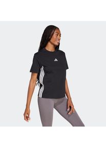 Damen T-Shirt "W 3S SJ T", schwarz-weiß, sportlich, Gr. XS, adidas Sportswear, Obermaterial: 100% Baumwolle, Shirts