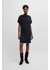 BOSS Orange Damen Jerseykleid "Esja Premium Damenmode", schwarz, modisch, Gr. XL, unifarben, Jersey, Obermaterial: 55% Baumwolle, 37% Modal, 8%