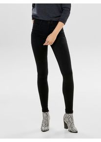 Only Damen High-waist-Jeans "ONLROYA HW SKINNY BJ13964", schwarz, modisch, Gr. M, unifarben, Denim/Jeans, Obermaterial: 69% Baumwolle, 29% Polyester,