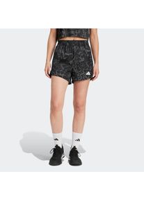 Damen Shorts "TE MIN AOP SH", schwarz, sportlich, Gr. XS, adidas Performance, Obermaterial: 100% Polyester, Hosen