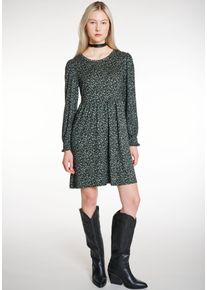 Haily's HAILY’S Damen Minikleid "SH P DR Jo44sie", grün, feminin, Gr. L, gemustert, Jersey, Obermaterial: 95% Polyester, 5% Elasthan, Kleider