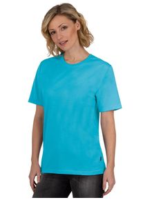 TRIGEMA Damen T-Shirt "TRIGEMA T-Shirt aus 100% Baumwolle", blau, Basic, Gr. XXL, 100% Baumwolle, Shirts