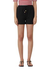 s.Oliver Damen Shorts, schwarz, casual, Gr. 44, unifarben, Obermaterial: 50% Polyester, 38% Baumwolle, 12% Viskose, Hosen, mit elastischem Bund