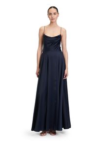 Vera Mont Damen Abendkleid "Vera Mont Abendkleid mit Wasserfallausschnitt", blau, elegant, Gr. 40, Satin, Obermaterial: 97% Polyester, 3% Elasthan.