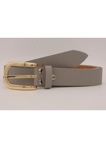 AnnaMatoni Damen Ledergürtel, grau, casual, Gr. 90, unifarben, Rindsleder, Gürtel, mit goldener Schließe