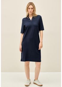 Cecil Damen Sommerkleidurban navy blau, casual, Gr. XL, unifarben, Web, Stoff, 48% Baumwolle, 48% Modal, 4% Elasthan, Kleider, soft und trageangenehm