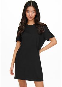Only Damen Shirtkleid "ONLMAY S/S JUNE DRESS JRS", schwarz, casual, Gr. XL, unifarben, Jersey, Obermaterial: 100% Baumwolle, Kleider