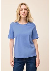 Cecil Damen T-Shirt, blau, casual, Gr. XXL, unifarben, Web, 100% Baumwolle, Shirts, aus reiner Baumwolle