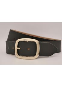 AnnaMatoni Damen Ledergürtel, schwarz, casual, Gr. 115, unifarben, Rindsleder, Gürtel, mit goldener Schließe