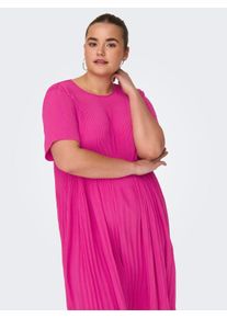 Only CARMAKOMA Damen Minikleid "CARBADOTTE S/S BLK DRESS WVN", lila, casual, Gr. 44, unifarben, Web, Obermaterial: 100% Polyester, Kleider, mit