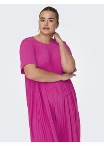 Only CARMAKOMA Damen Minikleid "CARBADOTTE S/S BLK DRESS WVN", lila, casual, Gr. 44, unifarben, Web, Obermaterial: 100% Polyester, Kleider, mit