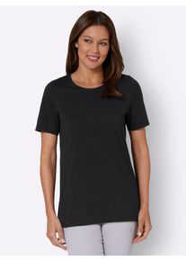 Classic Basics Damen Kurzarmshirt "Kurzarm-Shirt", schwarz, Gr. 48, unifarben, 100% Baumwolle, Shirts