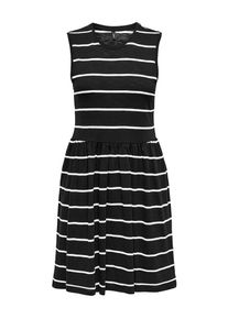 Only Damen Minikleid "ONLSUMMER S/L O-NECK DRESS JRS", schwarz, modisch, Gr. XS, gestreift, Obermaterial: 87% Baumwolle, 13% Viskose, Kleider