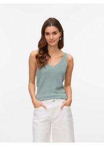 Véro Moda VERO MODA Damen Stricktop "VMNEWLEX SUN SL TOP GA NOOS", grau, modisch, Gr. XL, unifarben, Strick, Obermaterial: 50% Viskose, 25% Baumwolle, 25%