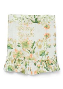 Véro Moda VERO MODA Damen Minirock "VMJOSIE SHORT SKIRT WVN GA"cloud dancer aop:mea, modisch, Gr. XS, bedruckt, Web, Obermaterial: 83% Viskose, 17% Nylon, Röcke