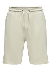 Only & Sons ONLY & SONS Herren Sweatshorts "ONSNEIL SWEAT SHORTS", beige, casual, Gr. XXL, unifarben, Sweatware, Obermaterial: 100% Baumwolle, Hosen, unifarben