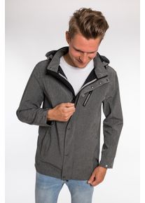 DEPROC Active Herren Softshelljacke "ELLIOT PEAK MEN", grau, sportlich, Gr. XXL, 96% Polyester; 4% Elasthan, Jacken, auch in Großen Größen erhältlich