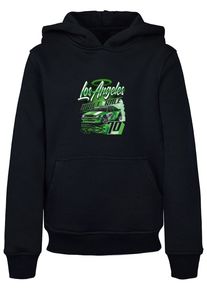MisterTee Mädchen Kapuzensweatshirt "MisterTee Herren Kids LA Drift Race Hoody", schwarz, Gr. 146, bedruckt, 65% Baumwolle, 35% Polyester, Sweatshirts