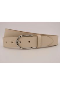 AnnaMatoni Damen Ledergürtel, beige, casual, Gr. 80, unifarben, Rindsleder, Gürtel, mit silberner Schließe