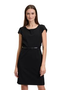 BETTY & CO BETTY & CO Damen Etuikleid "Betty & Co Etuikleid mit Gürtel", schwarz, feminin, Gr. 38, Obermaterial: 59% Polyester, 37% Viskose, 4% Elasthan.