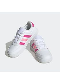Kinder Sneaker "BREAKNET LIFESTYLE COURT LACE", adidas Sportswear, Gr. 38, weiß, Synthetik, Textil, sportlich, Schuhe