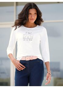 Classic Basics Damen 3/4-Arm-Shirt "3/4-Arm-Shirt", beige, Gr. 54, bedruckt, gemustert, 100% Baumwolle, Shirts