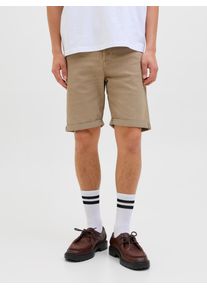 Jack & Jones JACK & JONES Herren Shorts "JJIRICK JJORIGINAL SHORTS SQ 913 SN", beige, modisch, Gr. L, unifarben, Web, Obermaterial: 76% Baumwolle, 22% Polyester,