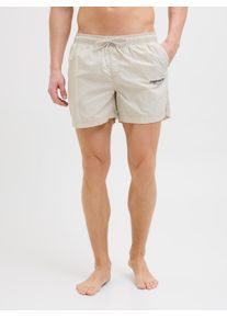 Jack & Jones JACK & JONES Herren Badeshorts "JPSTNAXOS JJSWIM SHORTS VESTERBRO SN", gelb, modisch, Gr. M, unifarben, Mesh, Polyester, Badehosen