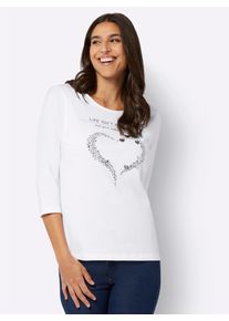 Classic Basics Damen 3/4-Arm-Shirt "3/4-Arm-Shirt", schwarz, Gr. 40, gemustert, bedruckt, 100% Baumwolle, Shirts
