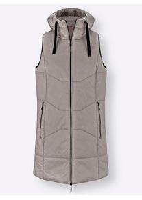 Casual Looks Damen Steppweste, grau, Gr. 36, unifarben, 100% Polyamid, Wattierung:100% Polyester, Westen