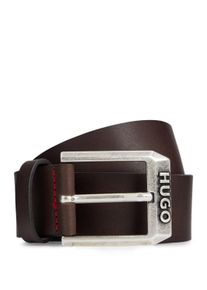 Hugo Damen Ledergürtel "Gelio-C_Sz40", braun, casual, Gr. 90, unifarben, Leder, Gürtel, Mit Markenlabel von Hugo
