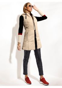 Casual Looks Damen Steppweste, beige, Gr. 38, unifarben, 100% Polyamid, Wattierung:100% Polyester, Westen